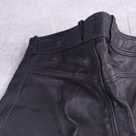 Vintage 80s Hein Gericke Black Leather Motorcycle Pants Biker - Picture 11 of 14